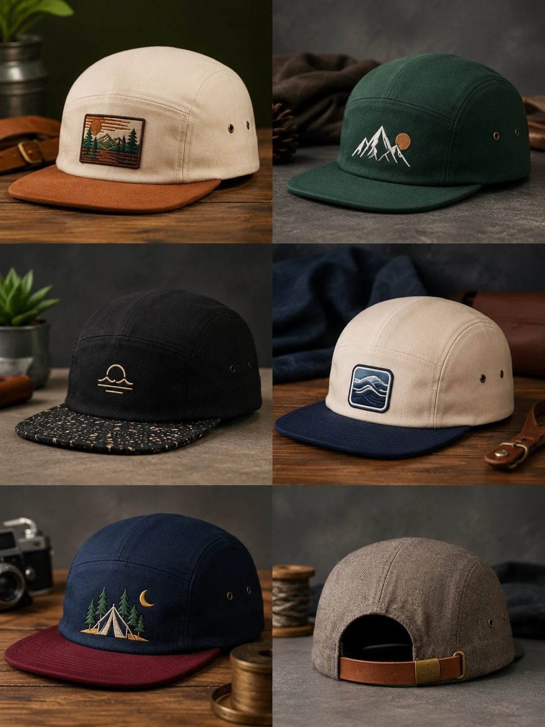 5 panel caps