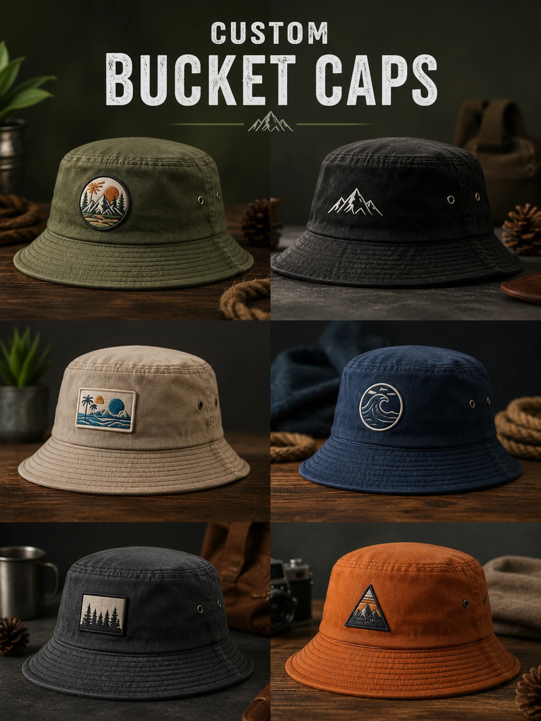 Custom buckets caps