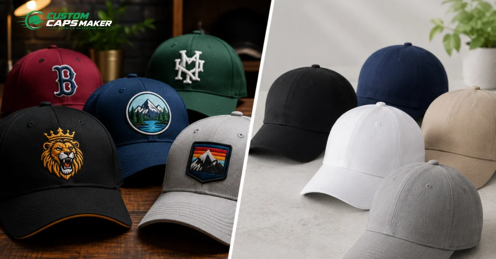 Custom Baseball Caps vs Standard Caps