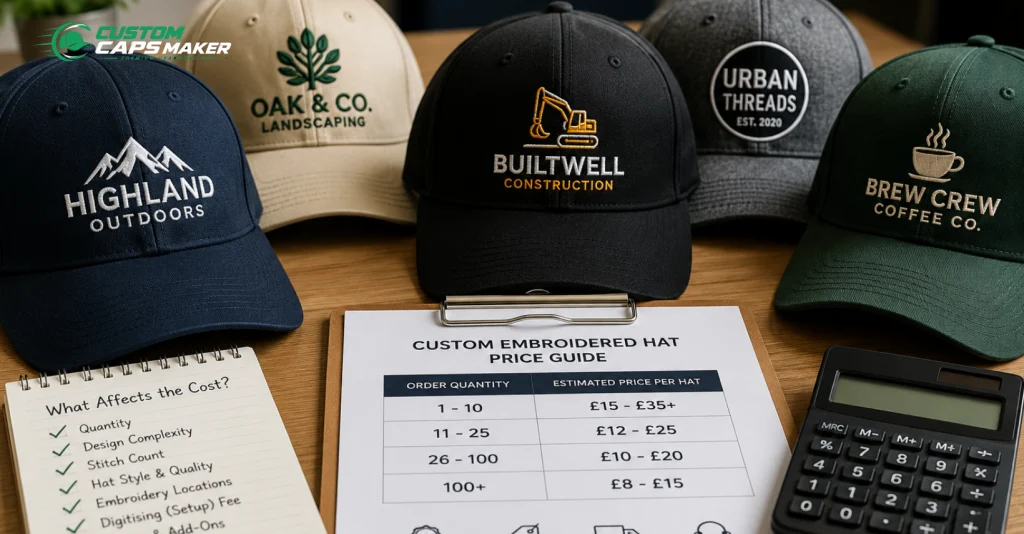 embroidered hat cost