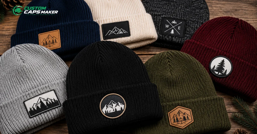 custom beanie patch caps